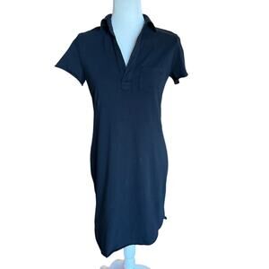 Frank & Eileen Black Lauren Polo Dress Women's Size XS Elevated T-Shirt Normcore